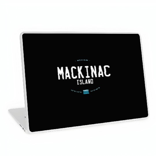 Mackinac Island Michigan Beach Waves Laptop Skins