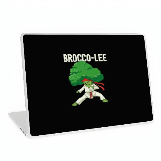 Brocco Lee Broccoli Karate Vegan Vegetarian MMA Laptop Skins