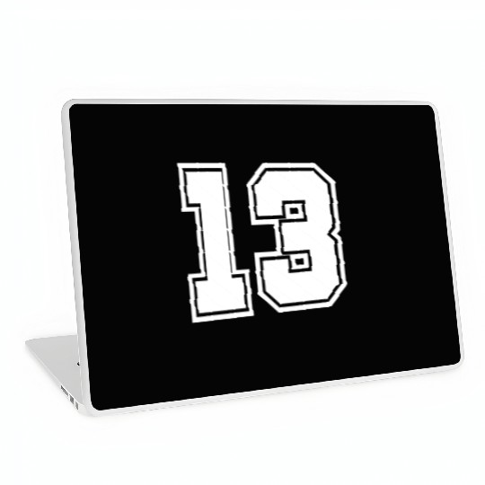 13 back number college style football soccer Laptop Skins