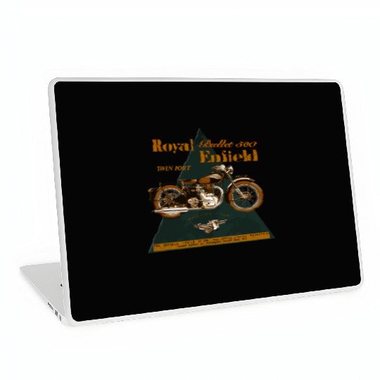 The Legendary Royal Enfield Bullet 500 Motorcycle Laptop Skins