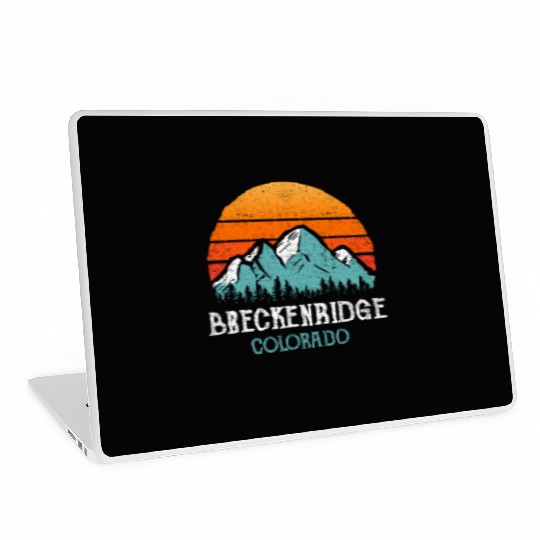 Vintage Breckenridge Laptop Skins Retro Sun Mountains