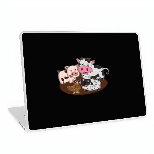 Farm Animals Pig Cow Chicken Sheep Laptop Skins