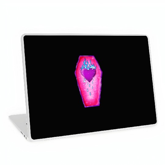 Pastel Goth Love Coffin Heart Laptop Skins
