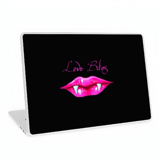 Pastel Goth Love Bites Vampire Lips Valentine Laptop Skins