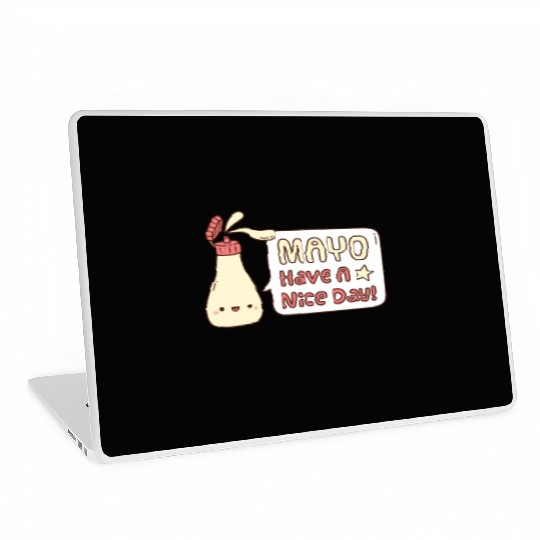 Mayo Have A Nice Day Cute Greeting Doodle Laptop Skins