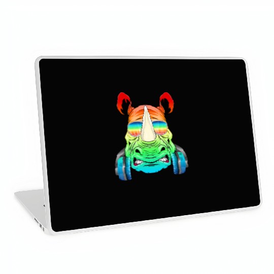 Rhino Rhinoceros Music DJ - Africa Collection Laptop Skins
