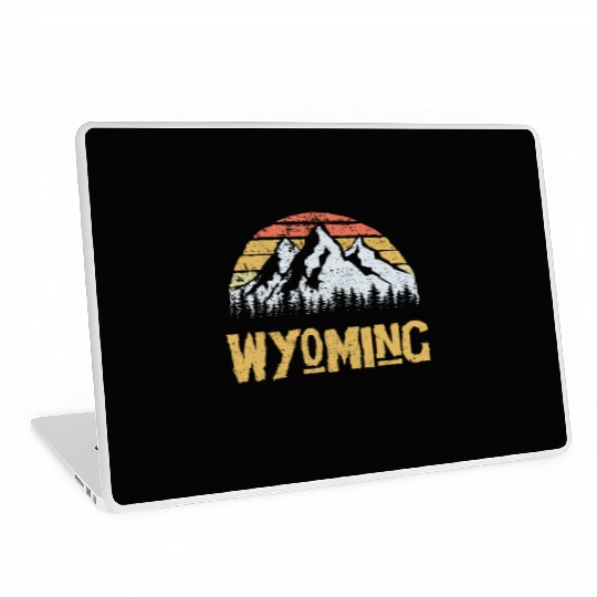 Vintage Retro Wy Wyoming Us Mountain State Laptop Skins