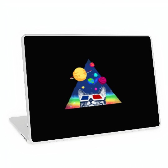 3D Space Cat Laptop Skins