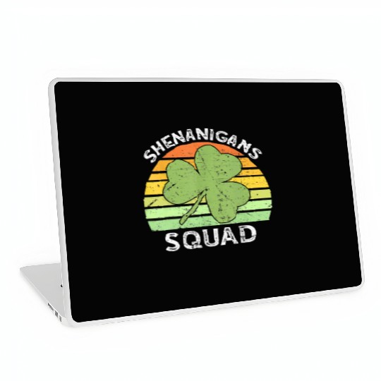 Shenanigans Squad Matching Vintage St Patricks Day Laptop Skins