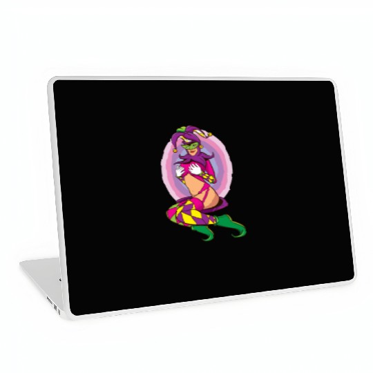 Joker Girl Laptop Skins Card Deck Halloween Costume
