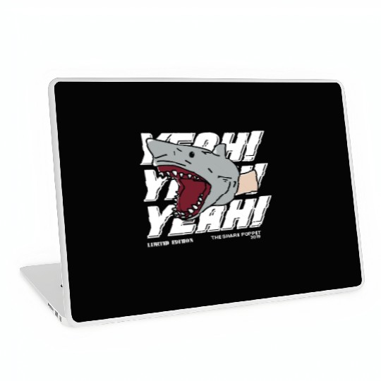 Shark puppet merch Laptop Skins