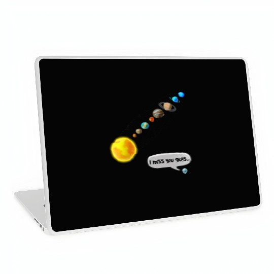 Funny Pluto and Solar System Space Science Gift Laptop Skins