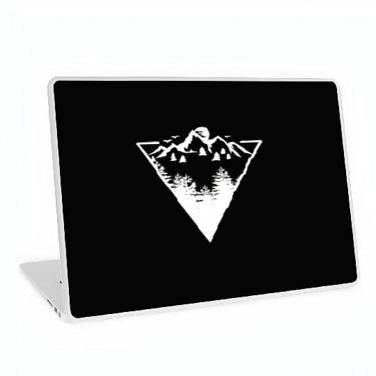 Triangle frame artwork with wilderness landscape Laptop Skins
