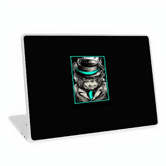 Cool chimpanzee gangster monkey Laptop Skins for