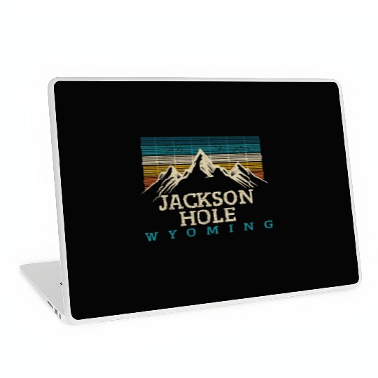 Jackson Hole Wyoming Vintage Mountains Nature Souv Laptop Skins