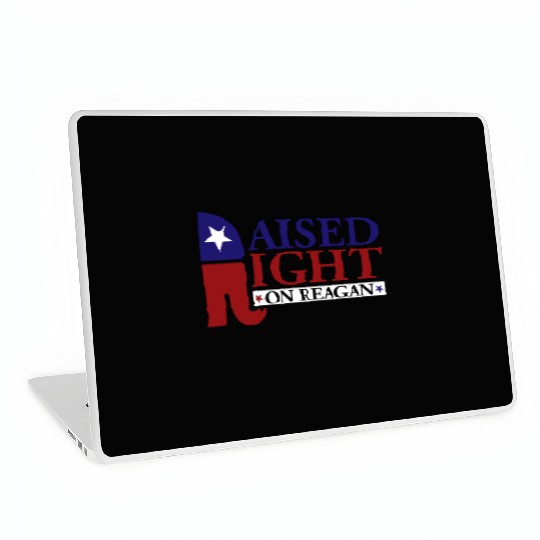 Raised Right On Reagan 80'S Nostalgia Laptop Skins