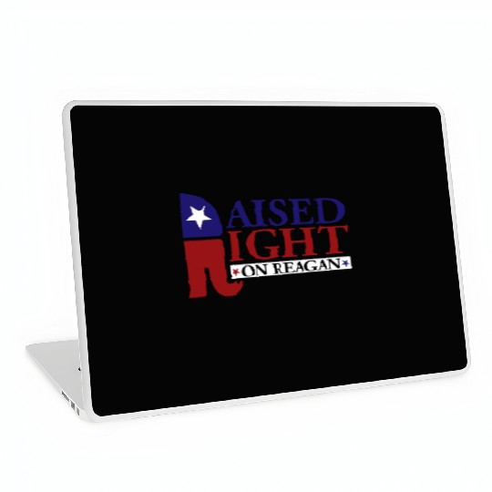 Raised Right On Reagan 80'S Nostalgia Laptop Skins