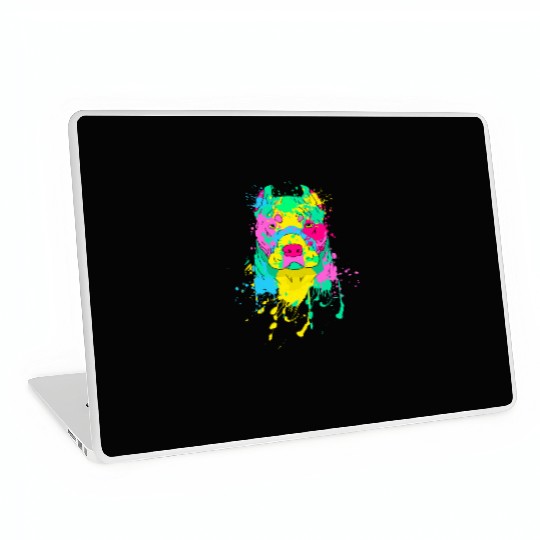 Pit bull Colorful Laptop Skins