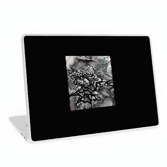 Black and white abstract art. Trendy artist. Laptop Skins