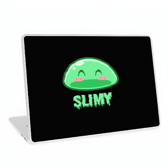 Cute Green Dungeon Slime Monster Weird Anime Laptop Skins