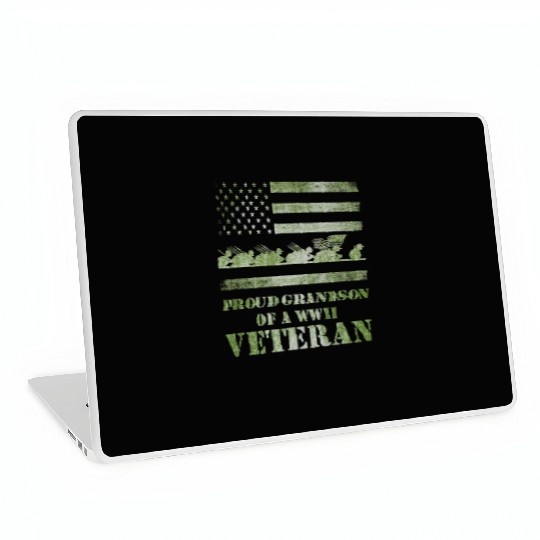 World War 2 Ii 80th Anniversary Proud Grandson Of Laptop Skins