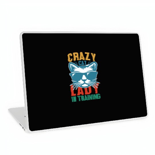 Crazy cat lady Laptop Skins