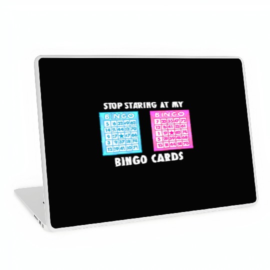 Funny Bingo Queen Stop Staring At My Bingo Cards Laptop Skins