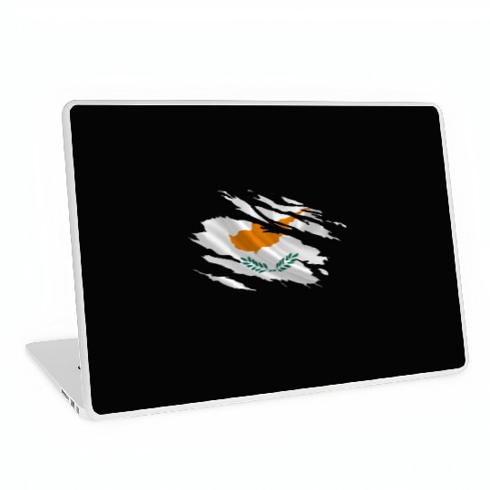 Cyprus Ripped Flag Laptop Skins