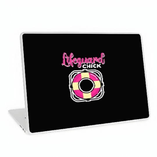 Lifeguard Chick Rescuer Pool Guard Lifeguarding Laptop Skins