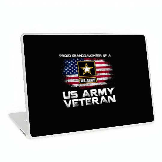 Proud Granddaughter Of A Us Army Veteran Military Laptop Skins