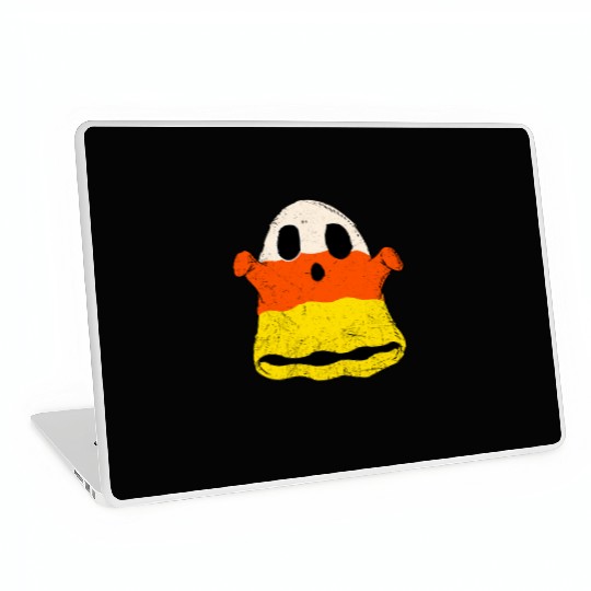 Vintage Candy Corn Ghost Creepy Halloween Costume Laptop Skins