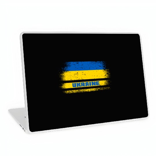 Ukraine vintage flag Laptop Skins