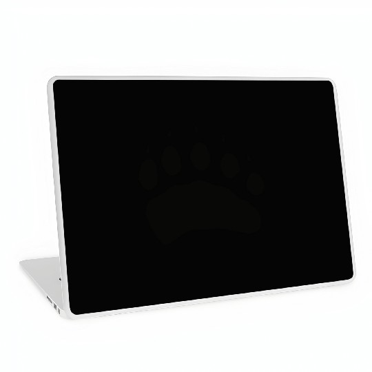 Black Bear Track Laptop Skins