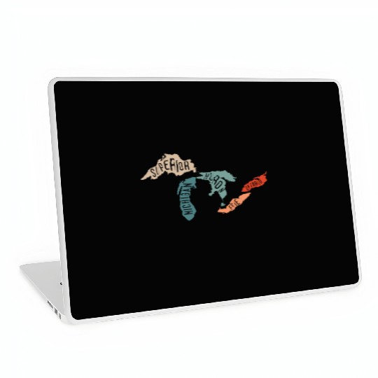 Great lakes USA, Michigan Lake Erie Lake Laptop Skins