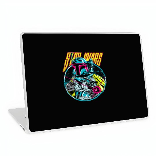 Star Wars Boba Fett Neon Blaster Vintage Graphic Laptop Skins