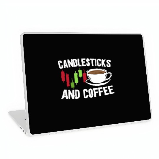 Candlesticks And Coffee Trader Caffeine Lover Laptop Skins