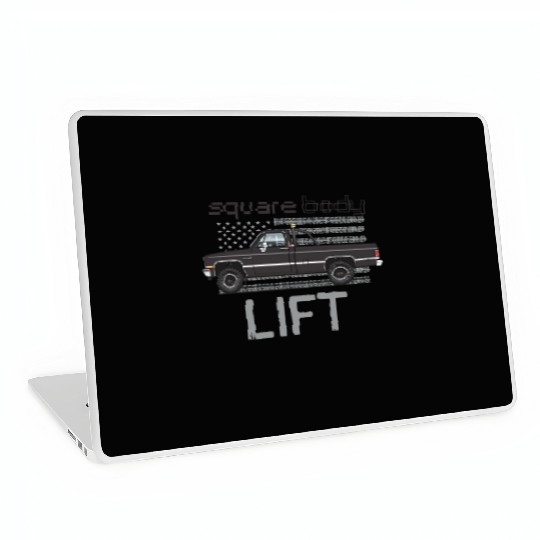 Square Body Lift Black Laptop Skins