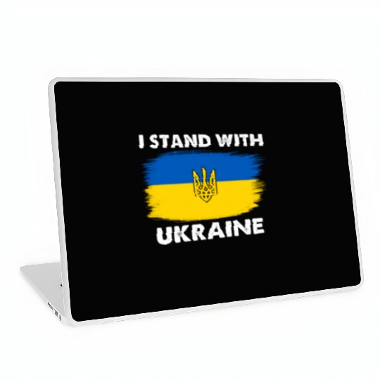 I Stand with Ukraine Ukraine Flag Laptop Skins