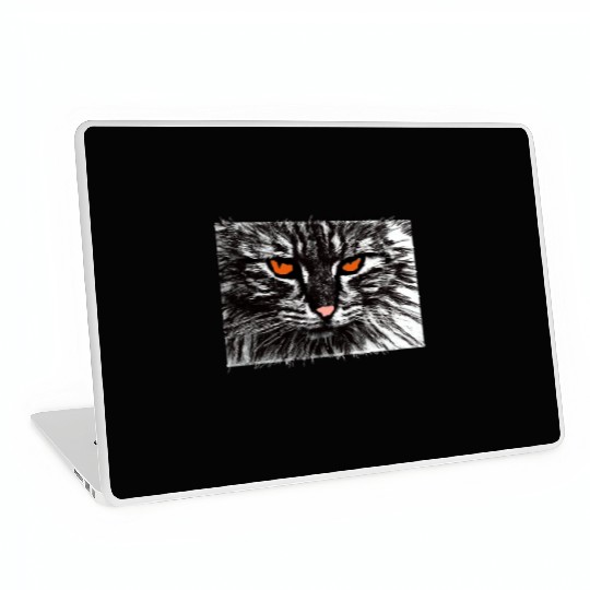 funny cat face Laptop Skins