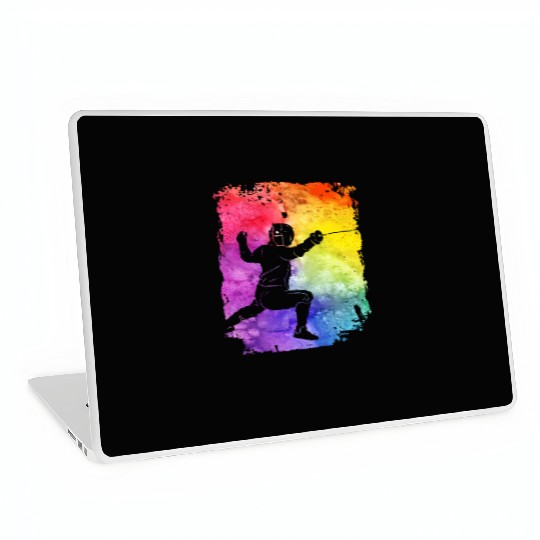 Fencing Retro Laptop Skins