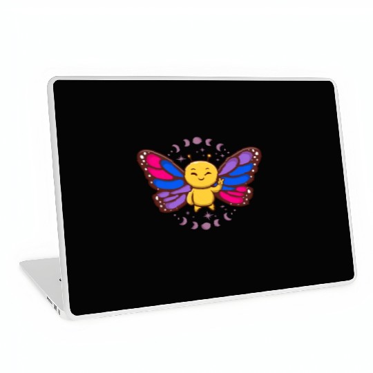 Bisexual Flag Monarch Butterfly Insect Subtle Laptop Skins