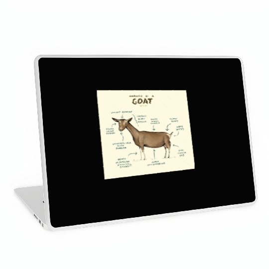 anatomy of a goat greeting card Laptop Skins