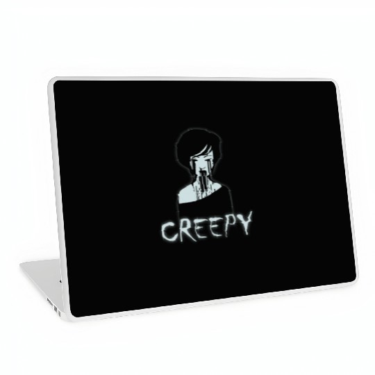 Creepy Scary Cursed Woman Ghost Halloween Horror Laptop Skins