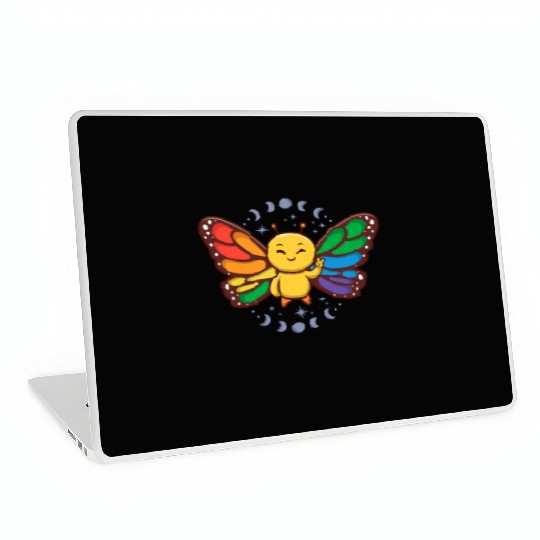 LGBTQ Rainbow Flag Monarch Butterfly Pride Month Laptop Skins