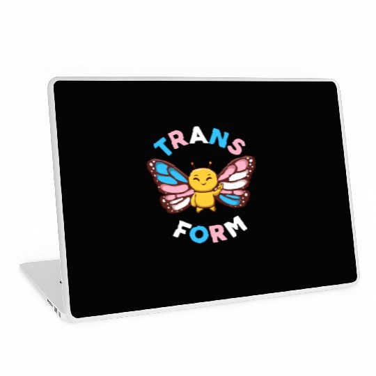Transgender Monarch Butterfly Trans Form Kawaii Laptop Skins
