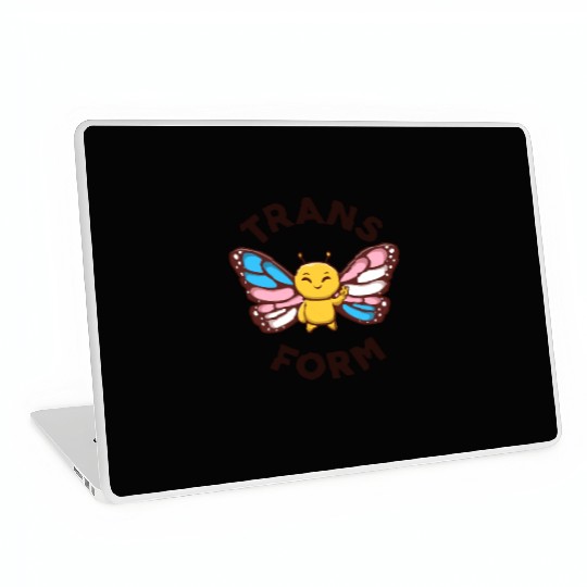 Transgender Monarch Butterfly Trans Form Kawaii Laptop Skins