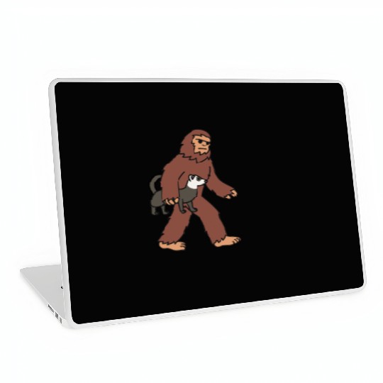 Bigfoot Sasquatch Walking Ferret Laptop Skins