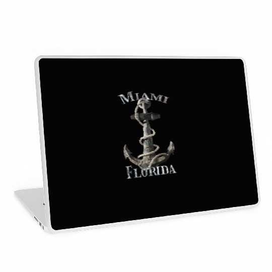 Miami Florida Nautical Anchor Sailing Laptop Skins