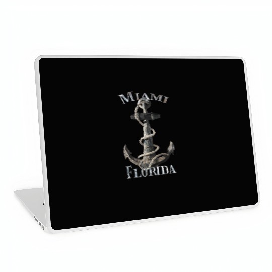 Miami Florida Nautical Anchor Sailing Laptop Skins
