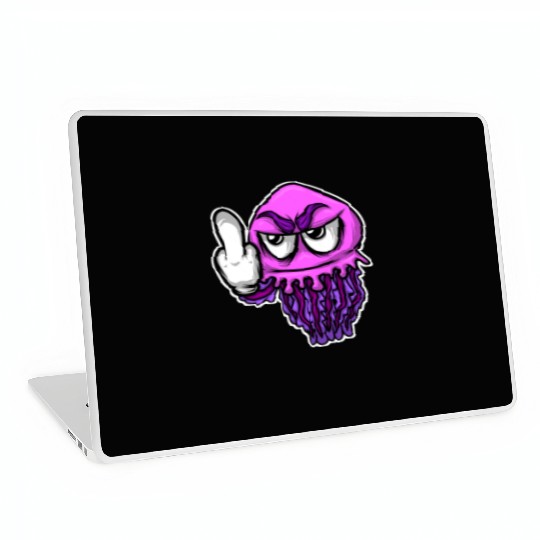 Jelly Fish Middle Finger Jellyfish Laptop Skins